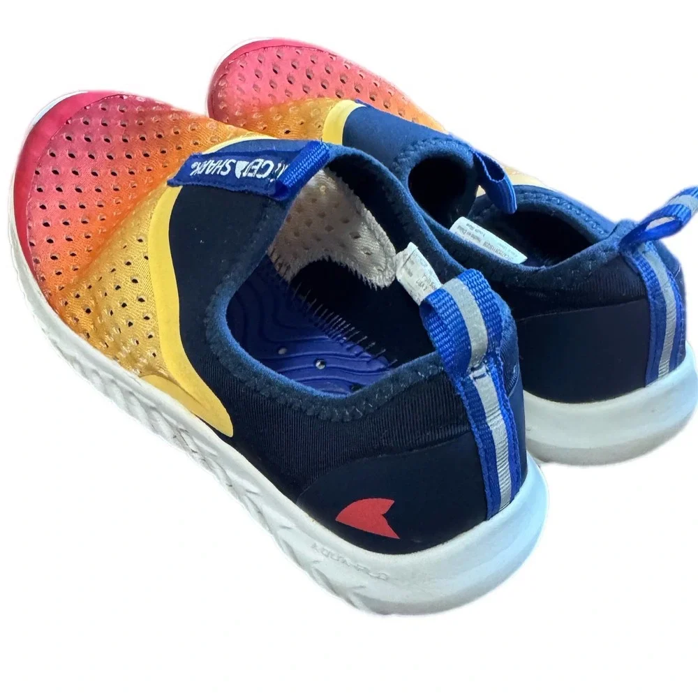 Rugged Shark Water Shoes Kids Size 2 Multicolor Excellent Sunset Mesh Slip On